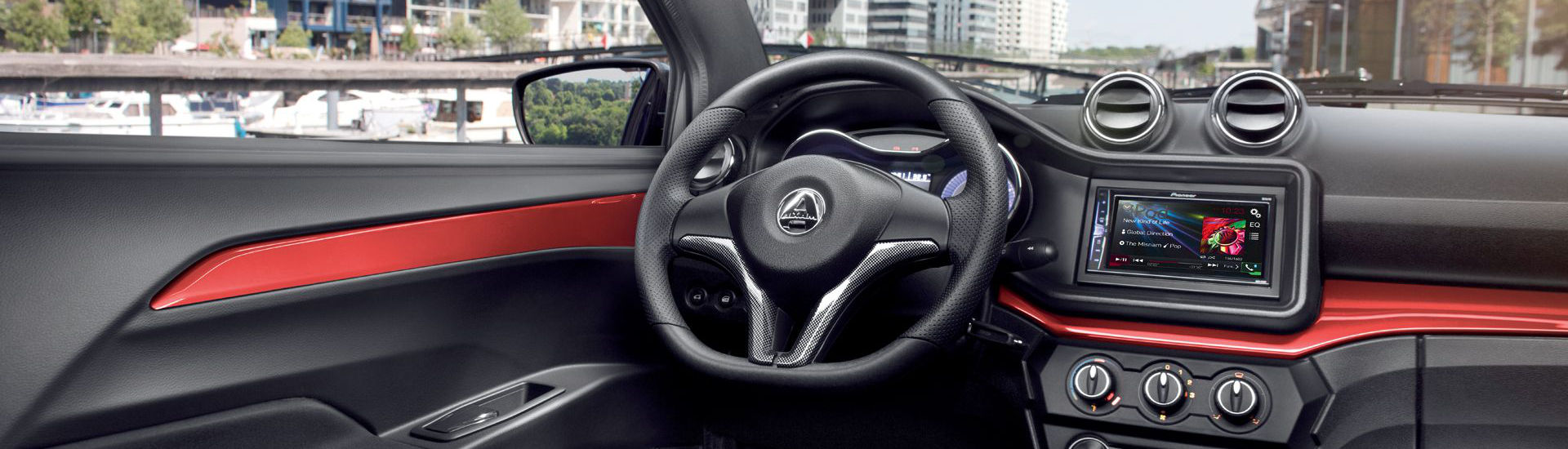 Interieur van een Aixam brommobiel