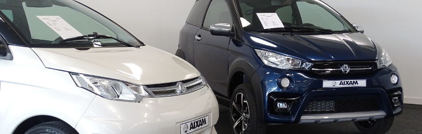 Aixam brommobielen in de showroom van Bol Brommobielen